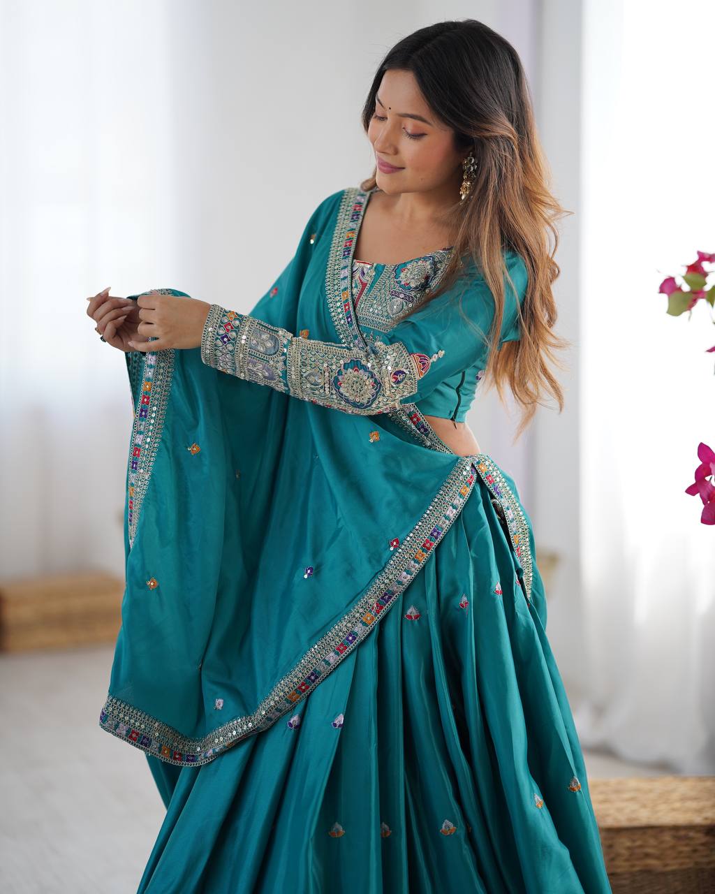 Vihana Natural Crep silk Lehenga choli