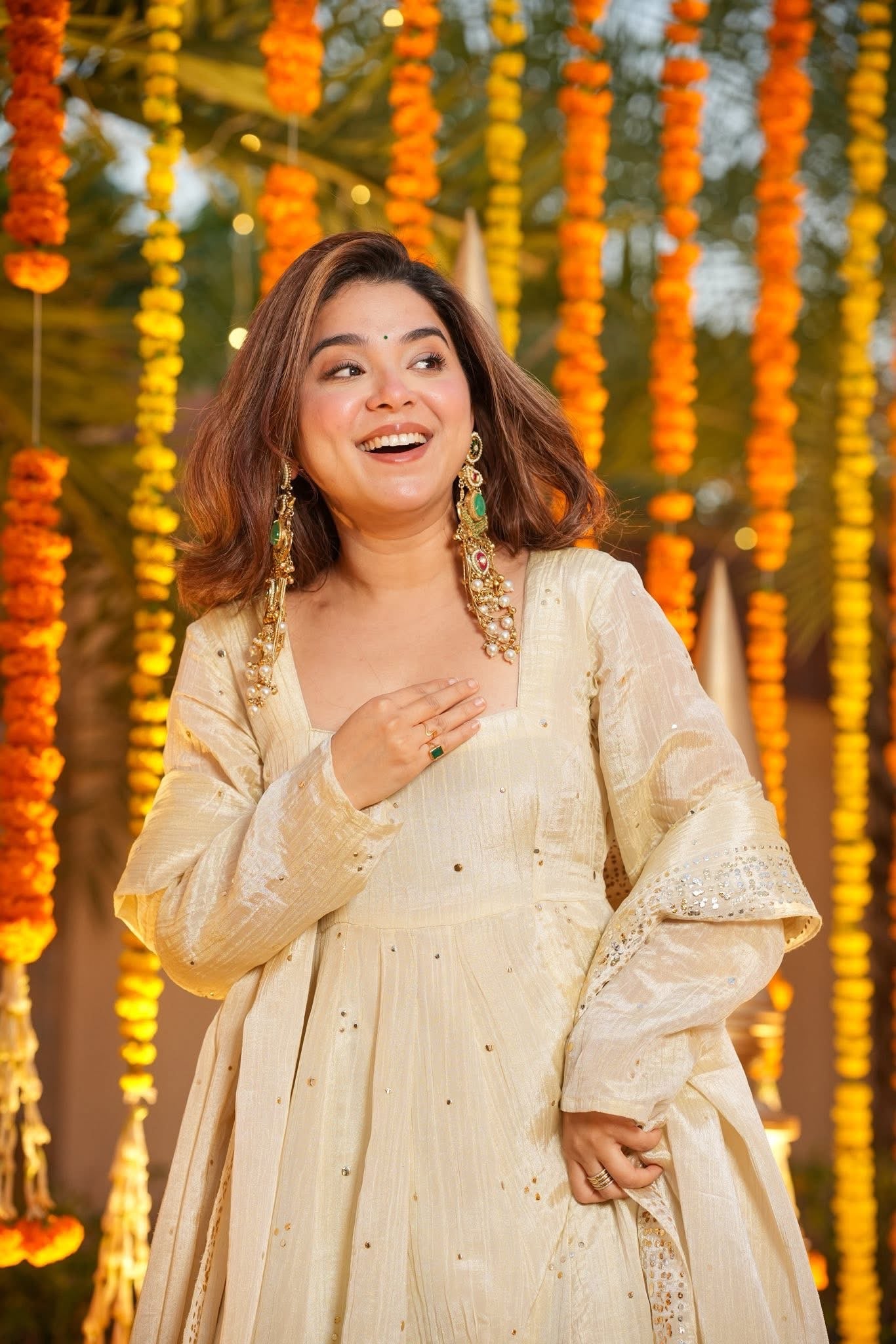 Vanigold Embroidered Cosmos Anarkali Suit Set