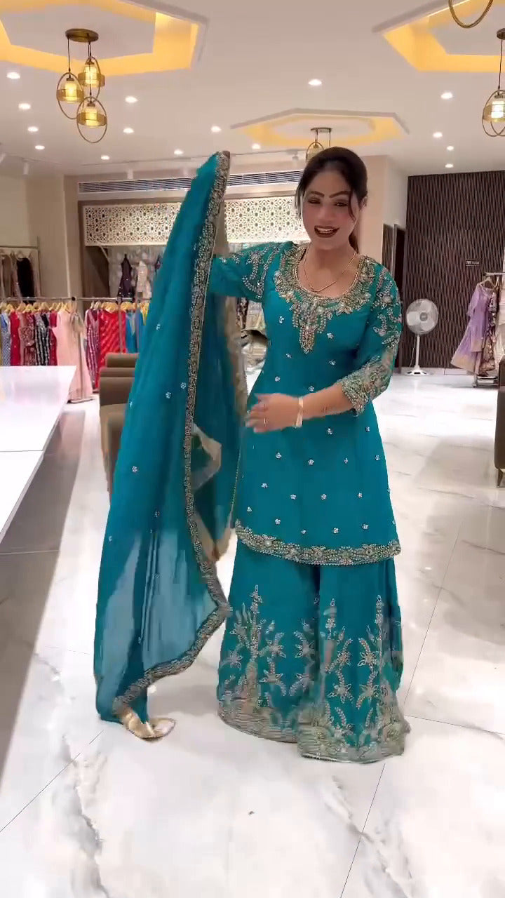 Afreen Moti Work Mughal Grace Sharara Set