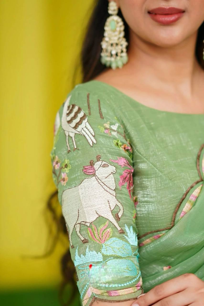 Prachi Chinon Embroidery Work Lehenga Choli