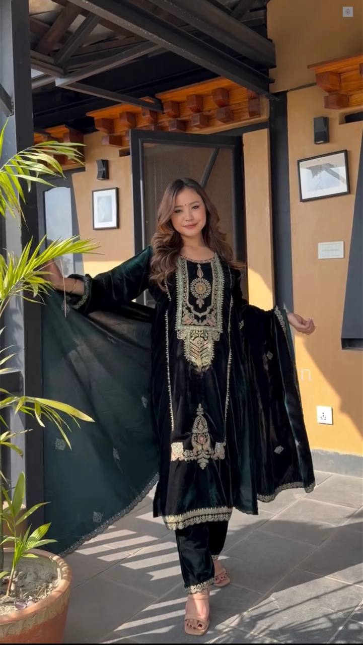 Amaira Velvet Elegance Suit Set