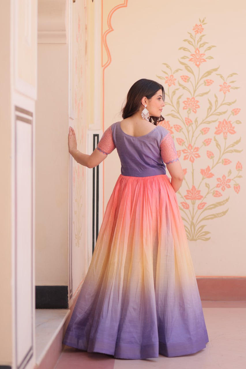 Tiyana Rainbow Reverie Readymade Designer Gown
