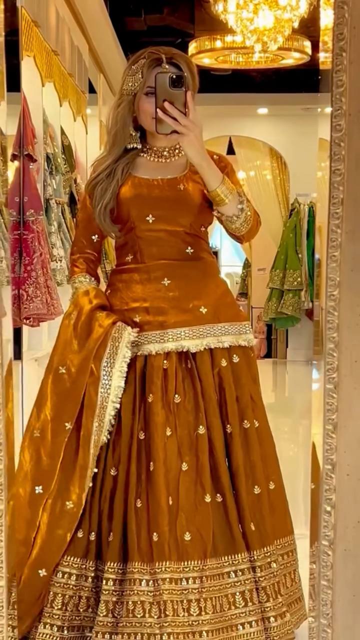 Traditional Mustard & Gold Wedding Attire