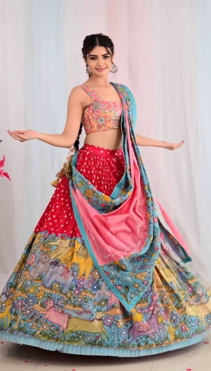 Aisha Cotton Kalamkari Print Lehenga Choli