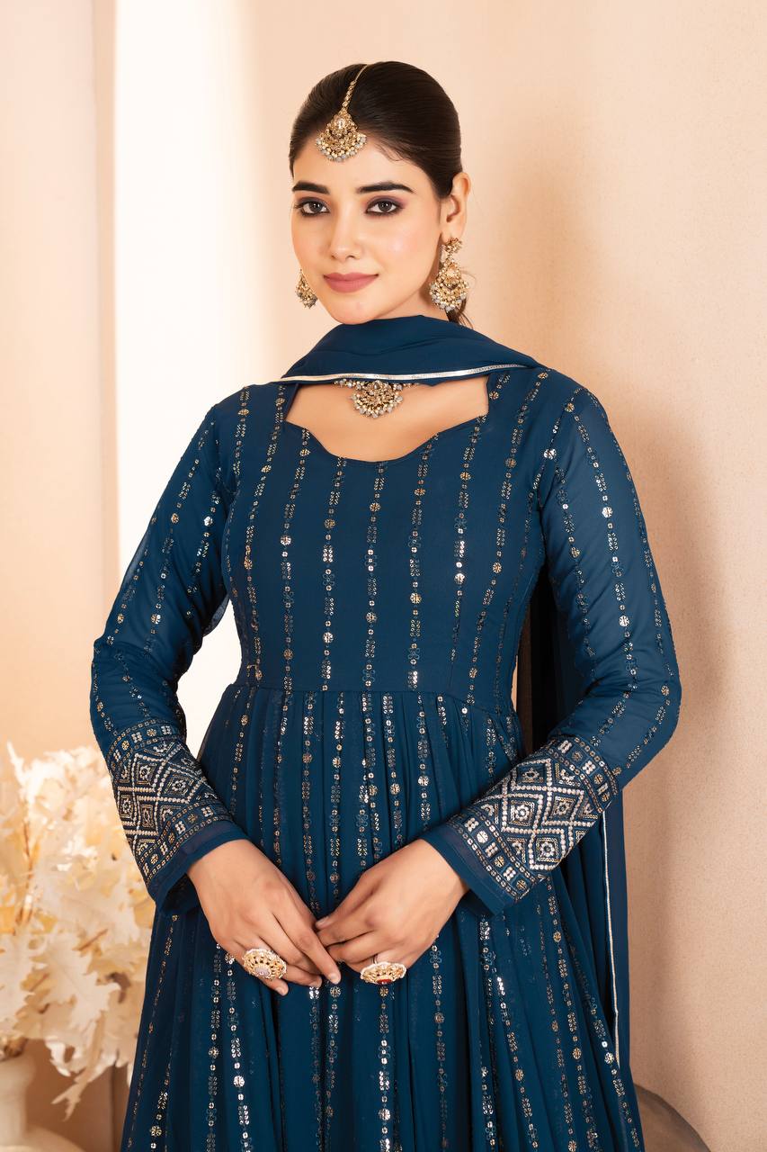 Zarista Midnight Blue Anarkali Suit