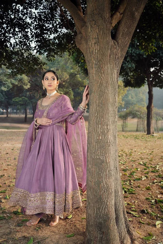 Gulzar-e-Lavender New Designer Party Wear Look Anarkali