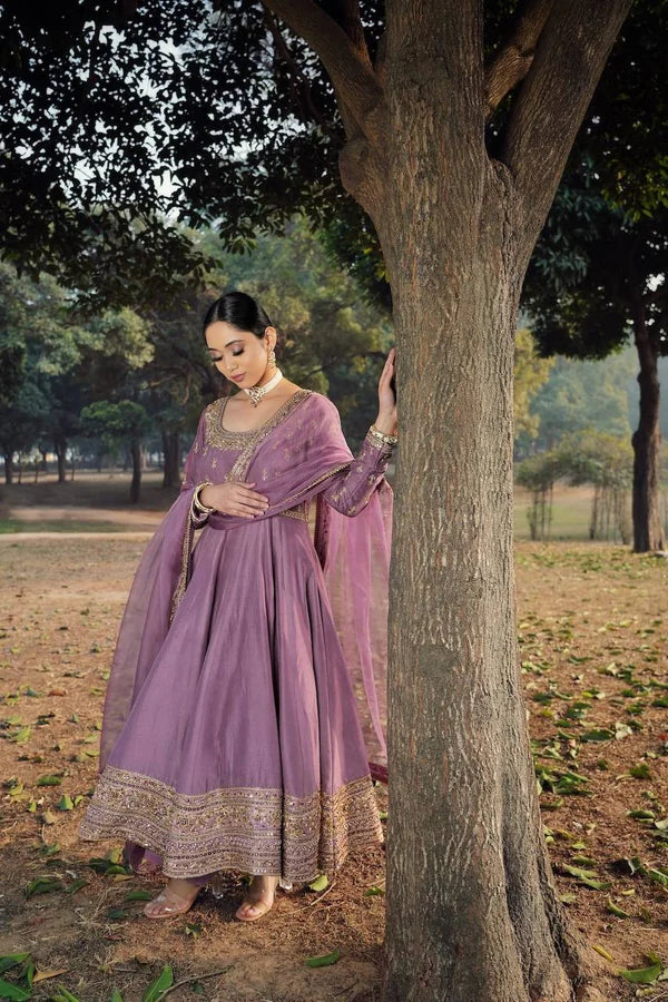 Gulzar-e-Lavender New Designer Party Wear Look Anarkali