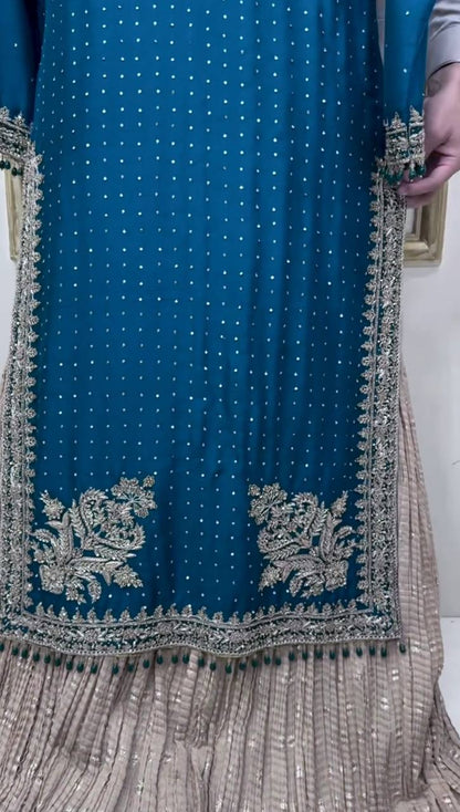 Zeenat Raag Hand Embroidered Dreamwear Top Lehenga & Dupatta Set