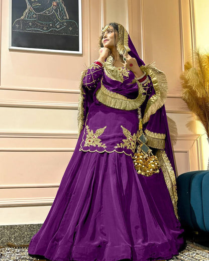 Zarisha Natural Crep Silk Top Lehenga