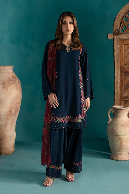 Celestial Bloom Royal Indigo Navy Luxe Wear Farshi Suit