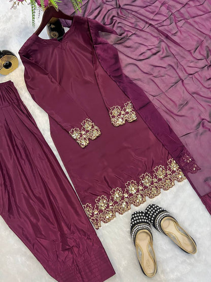 Sea Green Farshi Embroidered Shalwar Suit