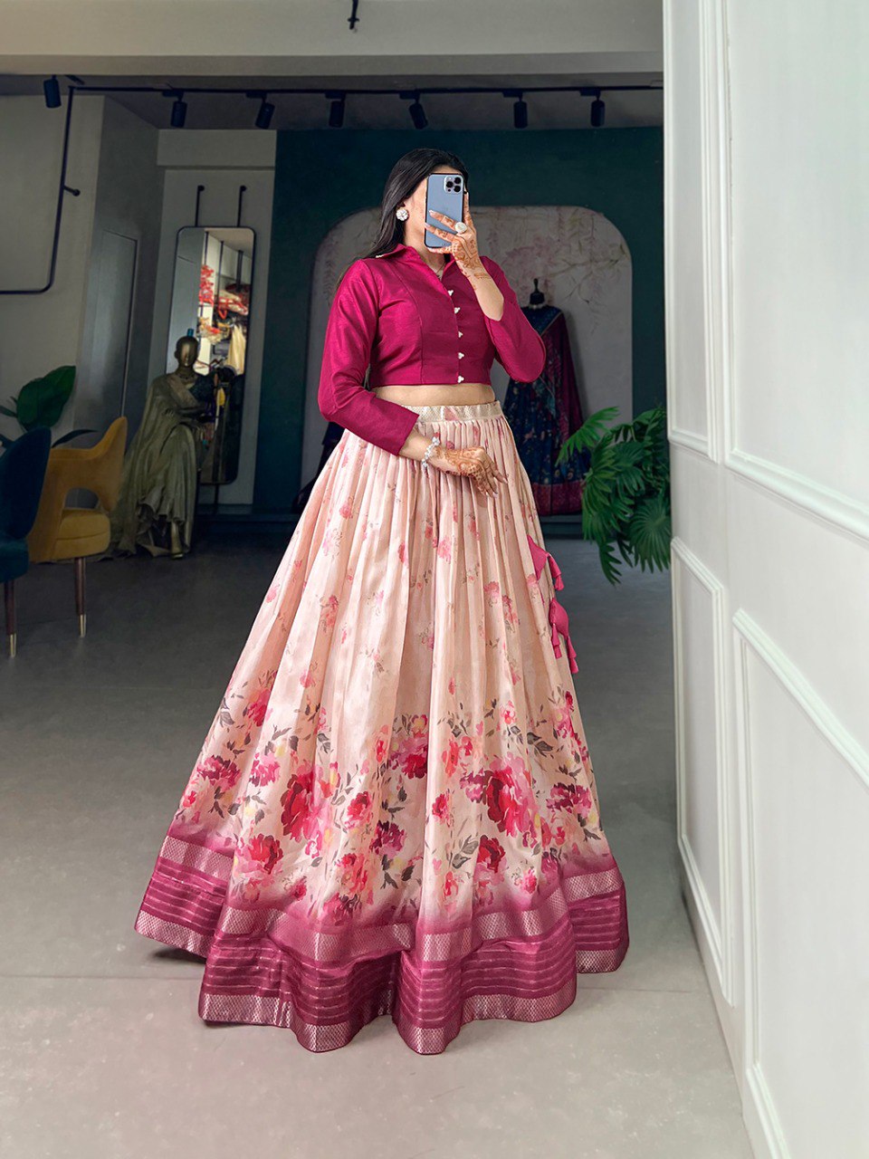 Modern Charm Dola Silk lehenga choli