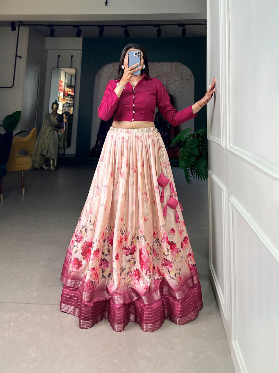 Modern Charm Dola Silk lehenga choli