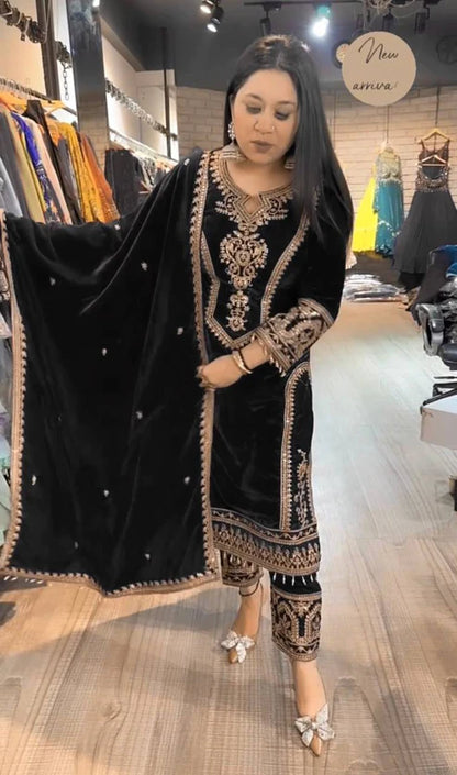 Party Perfect Stylish Velvet Suit Set