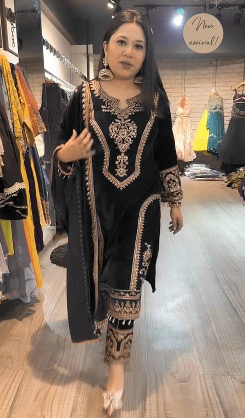 Party Perfect Stylish Velvet Suit Set