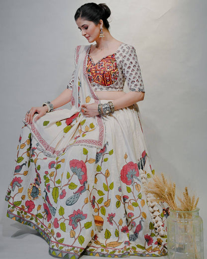 The Carnival Couture Gamathi work And Real Mirror work Tradition Lehenga Choli