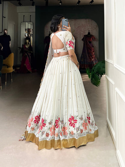White Color Georgette Lehenga Choli