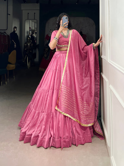 Pretty in Pink whispers culture Pure Chanderi Lehenga Choli