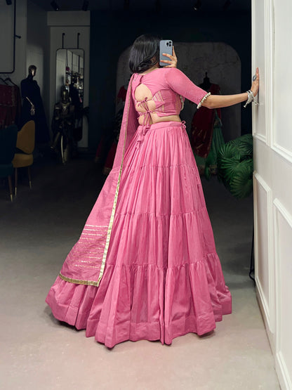 Pretty in Pink whispers culture Pure Chanderi Lehenga Choli