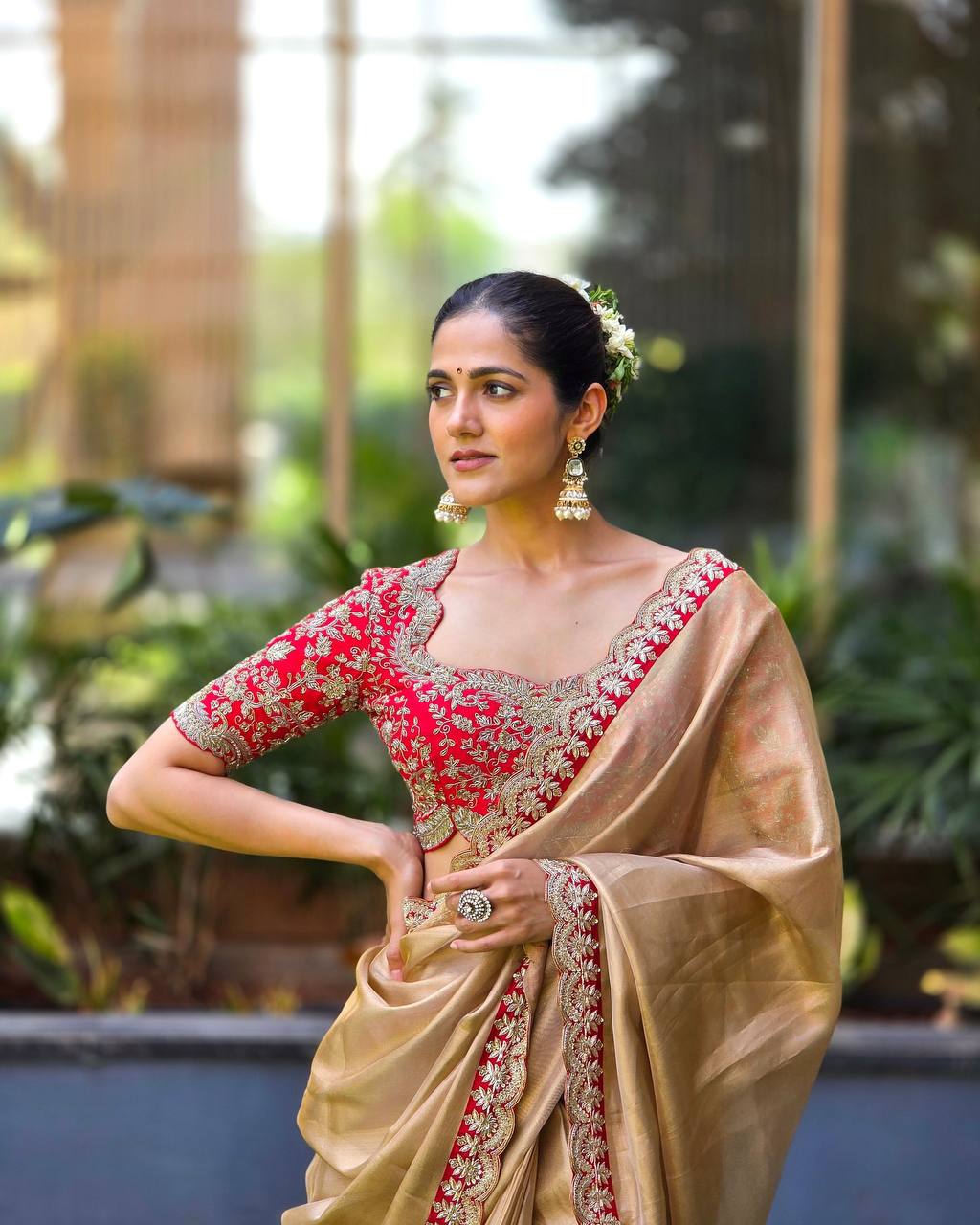 Golden Aura Elegance Stunning Champion Gold Designer Saree