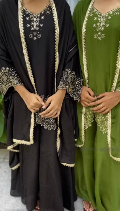 Zaitoon Florencia Designer Embroidery Beads Work Sharara