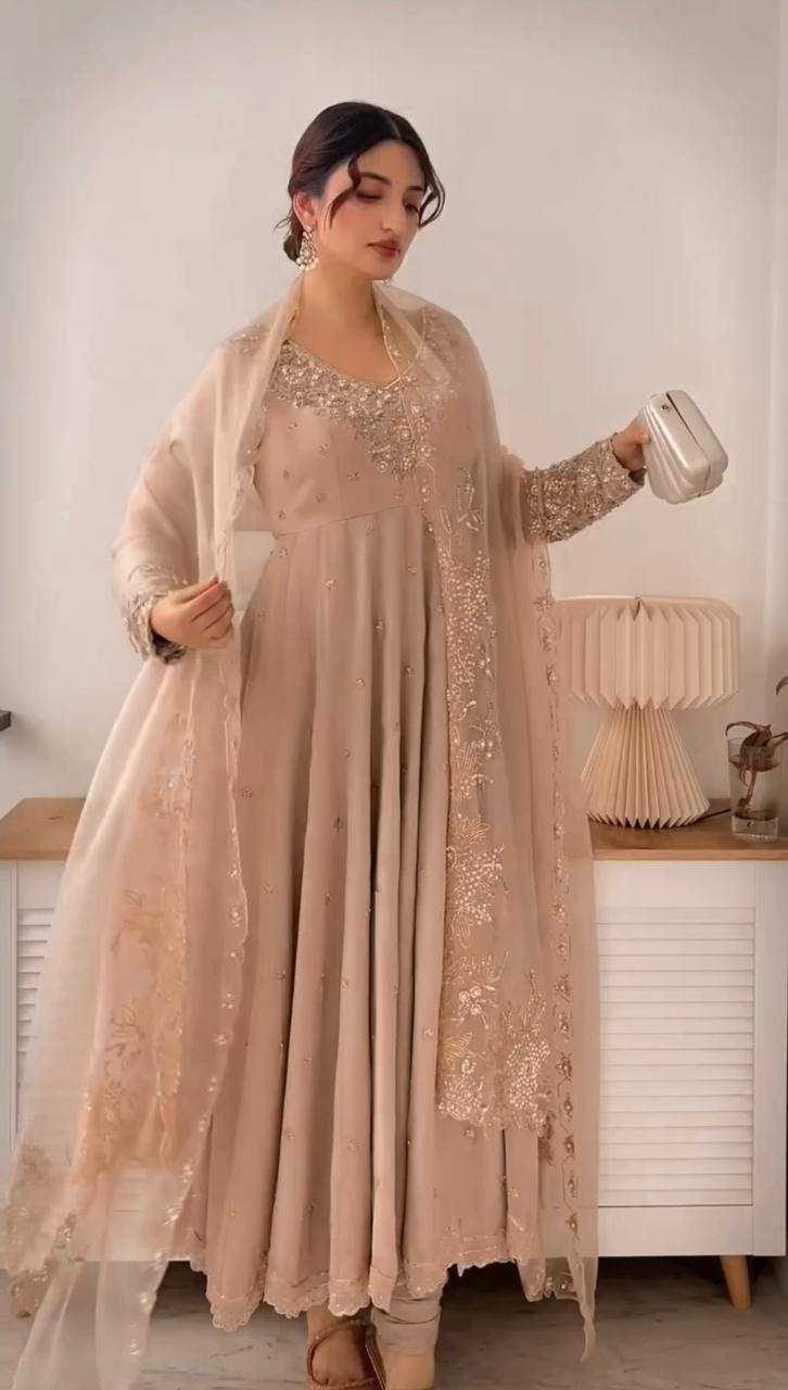 Falak Timeless Festive Charm Premium Embroidered Anarkali