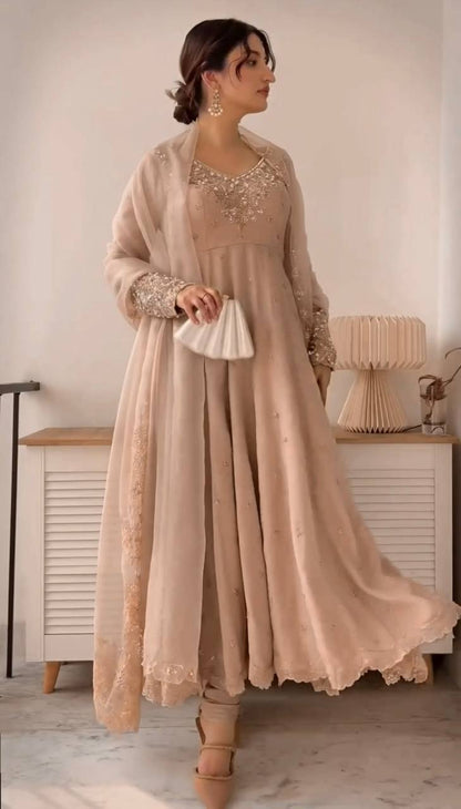 Falak Timeless Festive Charm Premium Embroidered Anarkali