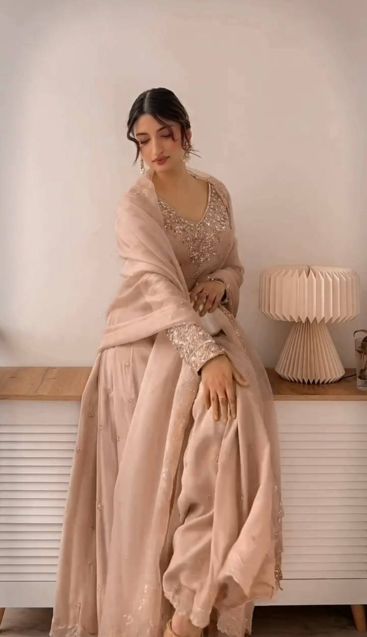 Falak Timeless Festive Charm Premium Embroidered Anarkali