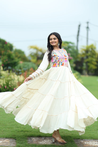 Sanvi's Whirling Eleganc Traditional Anarkali Gown