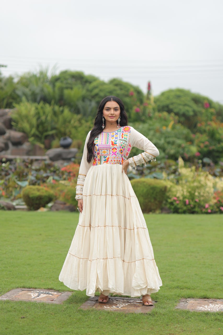 Sanvi's Whirling Eleganc Traditional Anarkali Gown