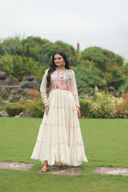Sanvi's Whirling Eleganc Traditional Anarkali Gown