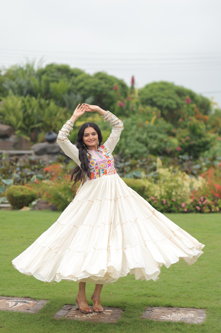 Sanvi's Whirling Eleganc Traditional Anarkali Gown