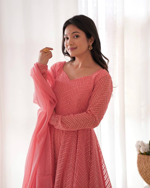 Roshni Ruffled Flared Anarkali Set