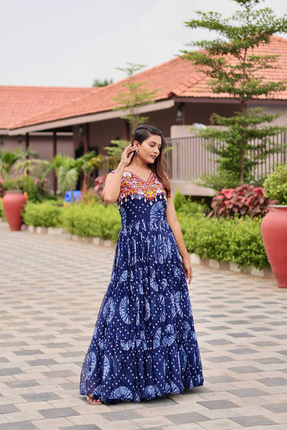 Twirl Worthy Bandhej Gown