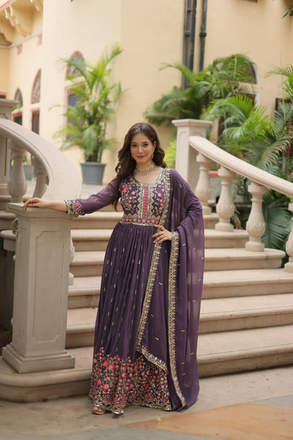 Shine With Stunning Outfit Embroidered Top Sharara Set