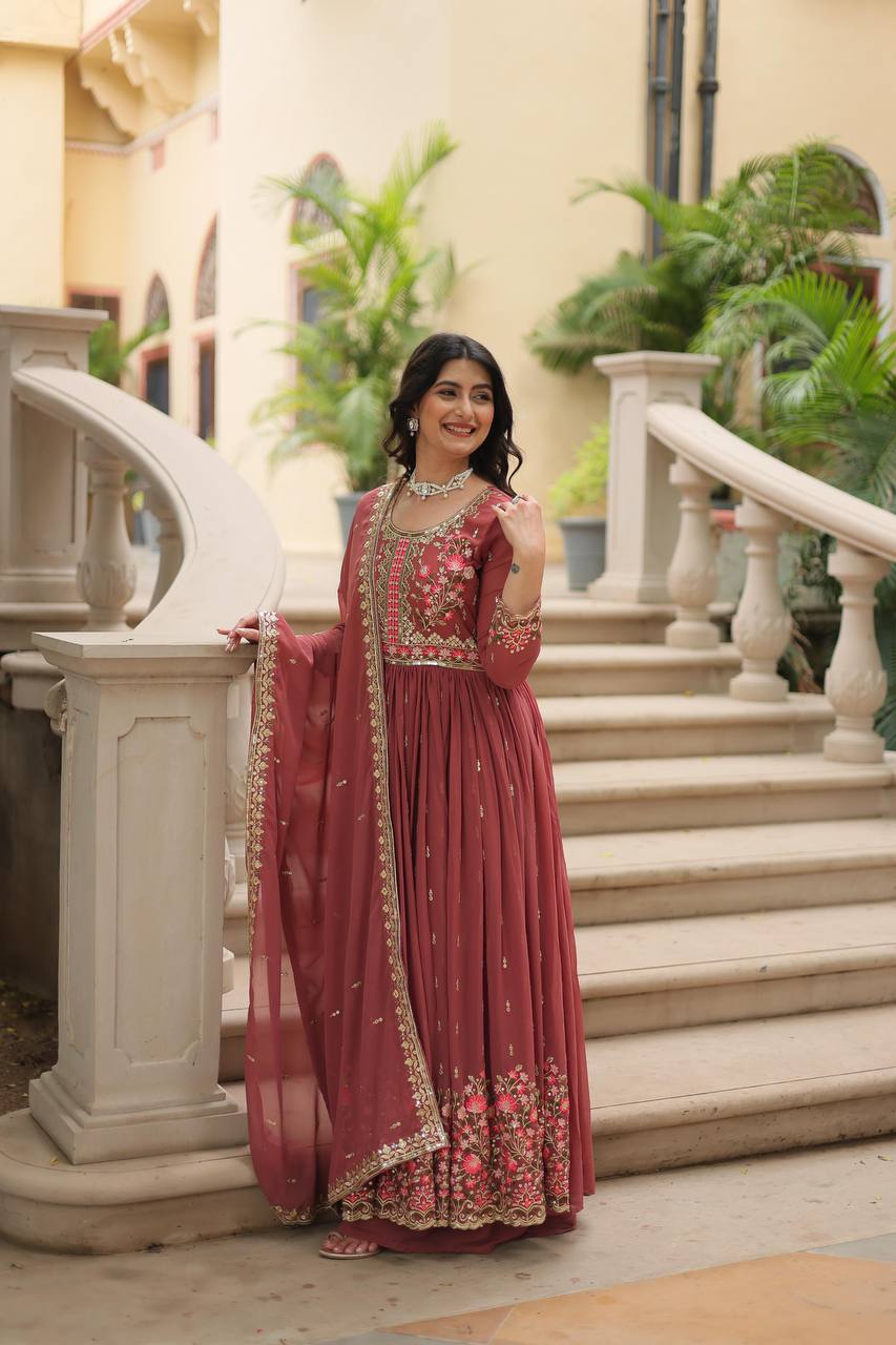 Shine With Stunning Outfit Embroidered Top Sharara Set