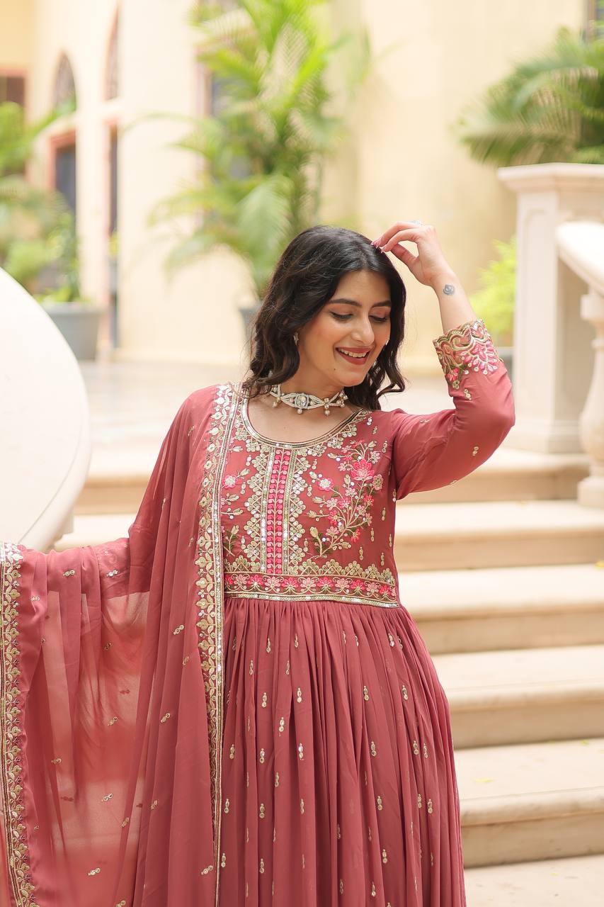 Shine With Stunning Outfit Embroidered Top Sharara Set