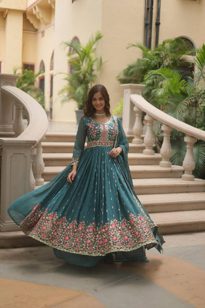 Shine With Stunning Outfit Embroidered Top Sharara Set