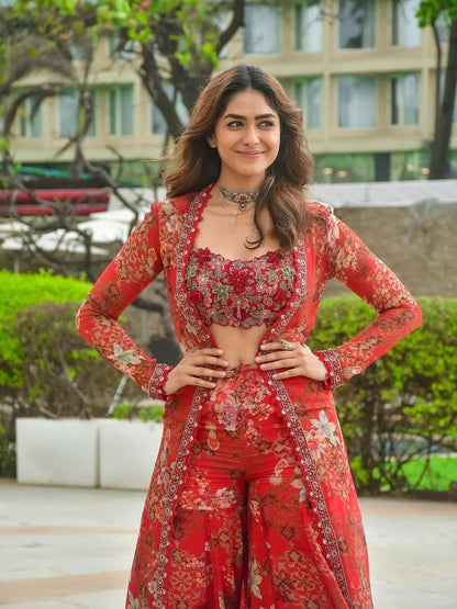 Mehak in Bloom A Floral Dream Unfolded Shrug Set