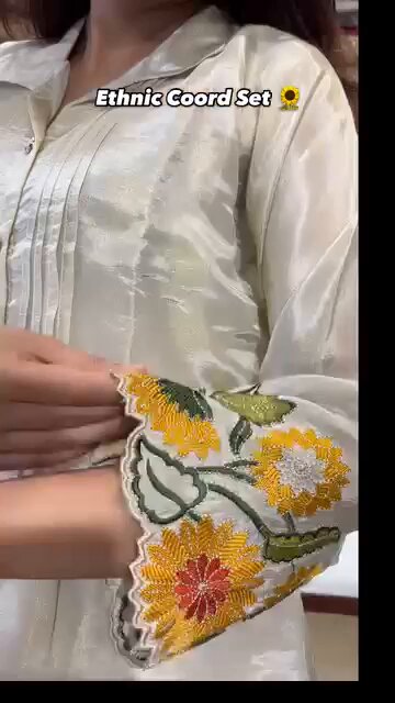 Misha Floral Simmer Vichitra Fabric Co-Ord Set