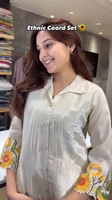 Misha Floral Simmer Vichitra Fabric Co-Ord Set