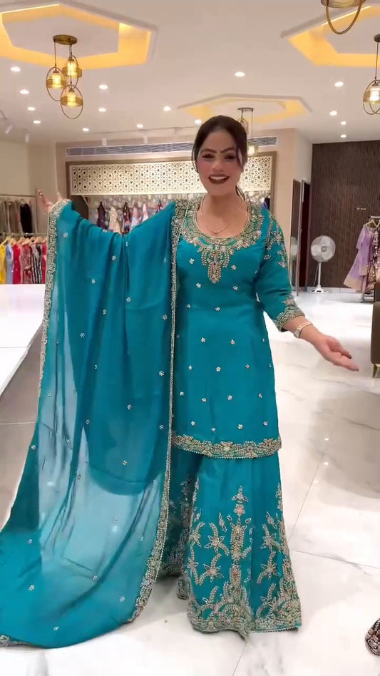 Afreen Moti Work Mughal Grace Sharara Set