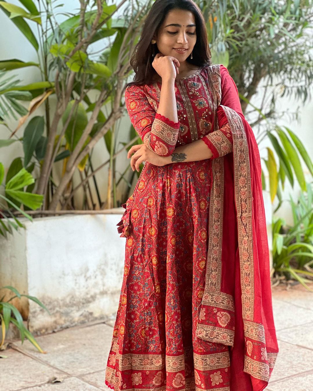 Anvika Royal Maroon Anarkali Set