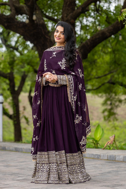 Ethereal Elegance Designer Long Anarkali Set