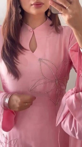 Ruhi Hotfix Real jarkhand diamond Farshi Palzoo Suit