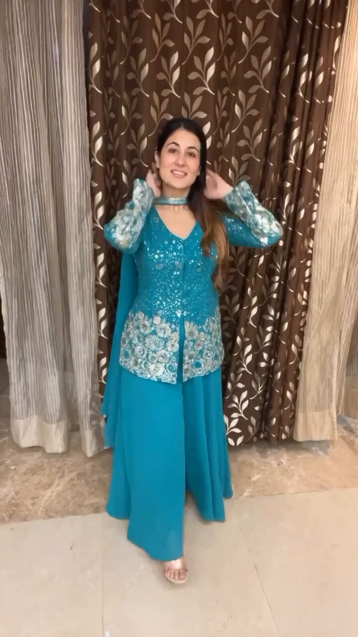 Navya Embroidered Georgette Sharara Set