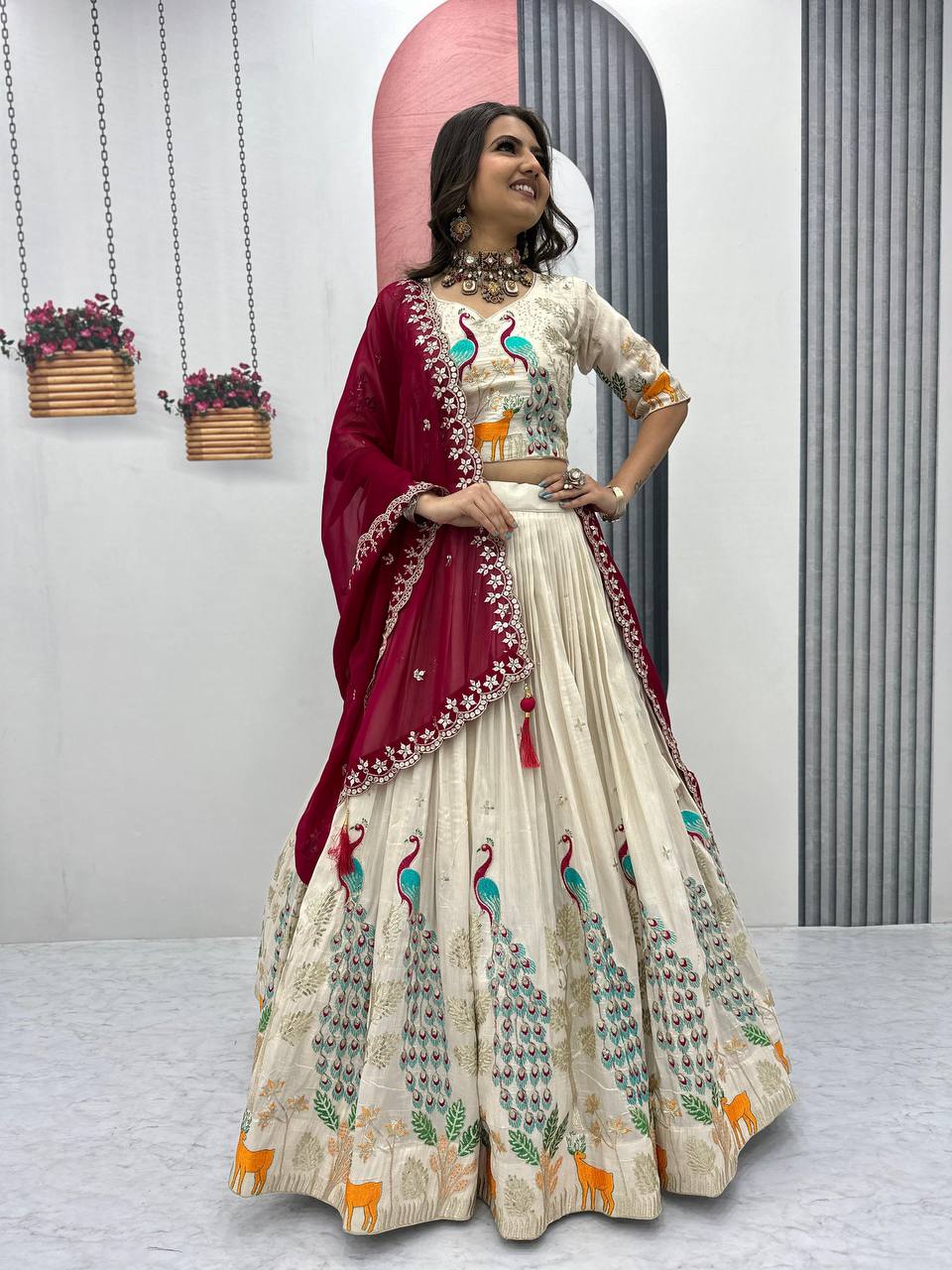 Flares of Grace A Celebration of Beauty in Lehenga Choli Ensembles