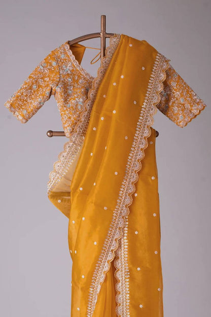 Shimmering in Yellow Grace Saree