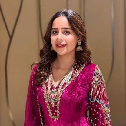 Inaaya Velvet Embroidered Suit Set