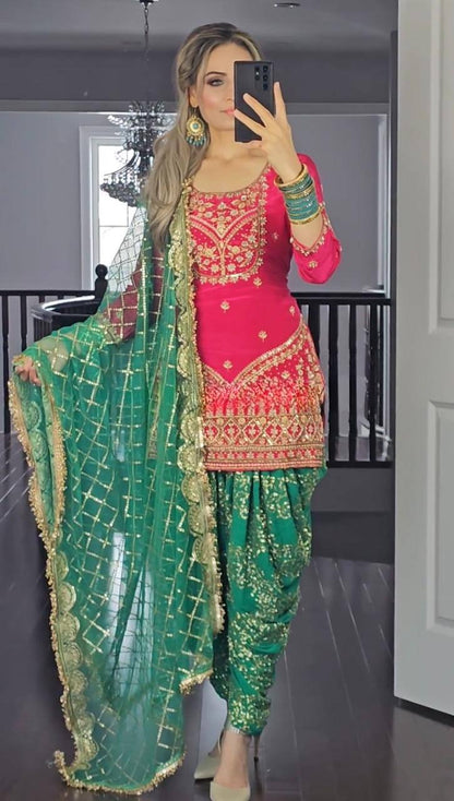 Poorvi Party Wear Patiyala Suit Set